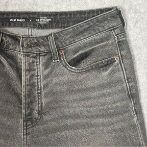 Old Navy High-Rise OG Straight Denim Jeans-Washed Black- Women Size 8